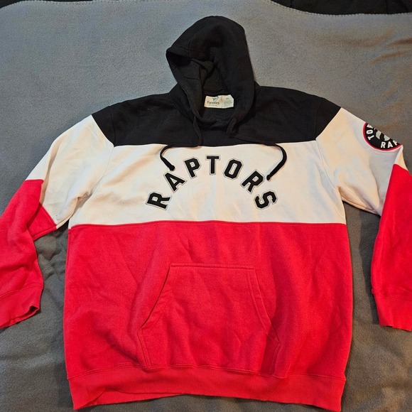 The Unbranded Brand Other - Fanatics Toronto Raptors Colorblock Hoodie Mens 2XL‎ Black Red White Basketball